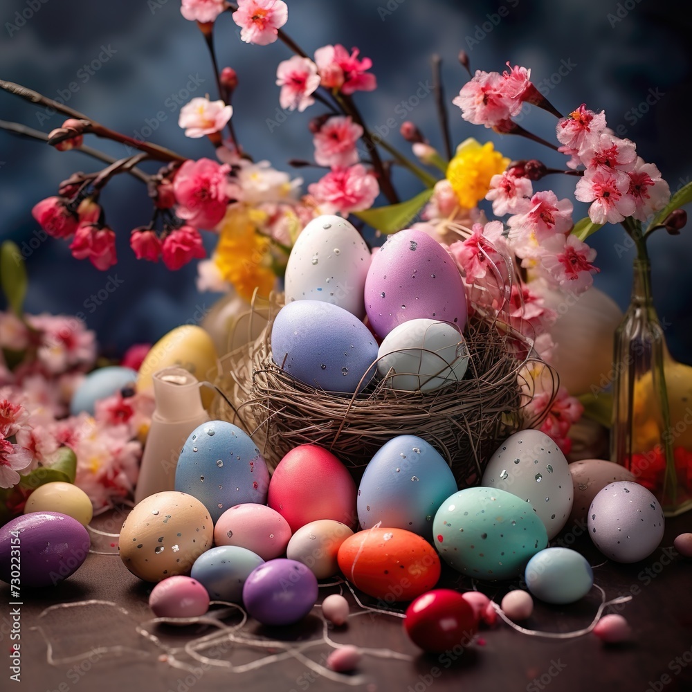 Foto einer schönen Osterdekoration