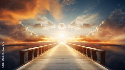 A success path with a bridge to success photo