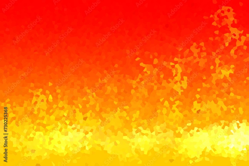 Abstrakcyjne czerwono żółte tło z drobną wielokątną krystaliczną teksturą  - obrazy, fototapety, plakaty 
