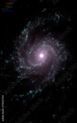 Fototapeta Naklejka Na Ścianę i Meble -  Alternative composition of James Webb space telescope view of the galaxy NGC 4254