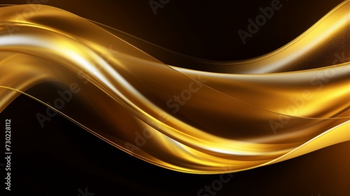Mesmerizing golden wave against a dramatic black backdrop