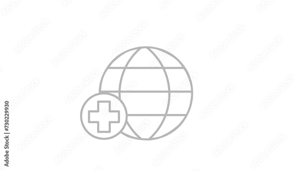 World health day icon. World health day in line art style. World health day symbol.