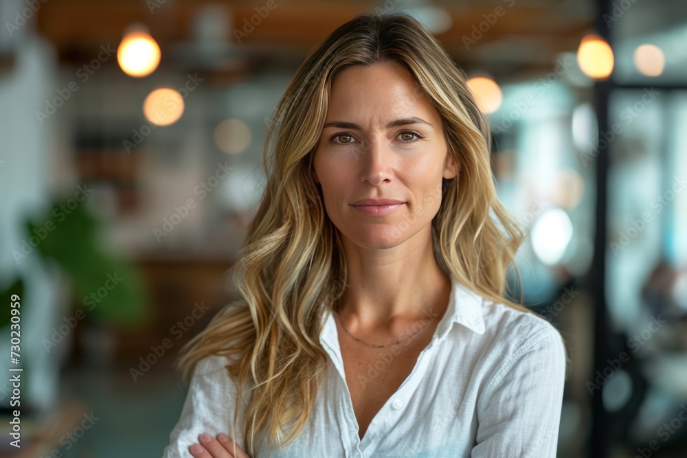 Corporate Business Photography of a Socially Conscious Business Woman Incorporating Sustainability and Ethical Practices, Generative AI