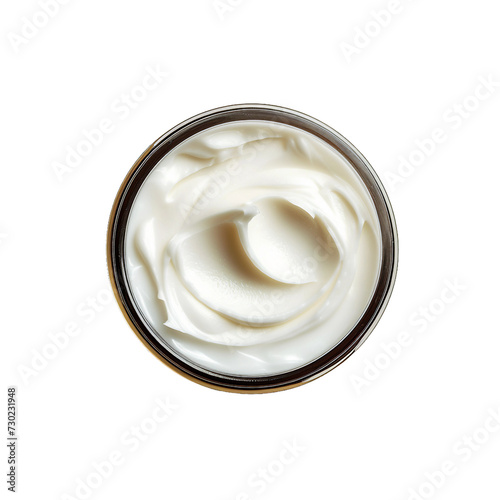 Exfoliation cream, transparent background.