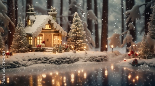 Enchanting holiday scene, perfect for adding a touch of Christmas magic