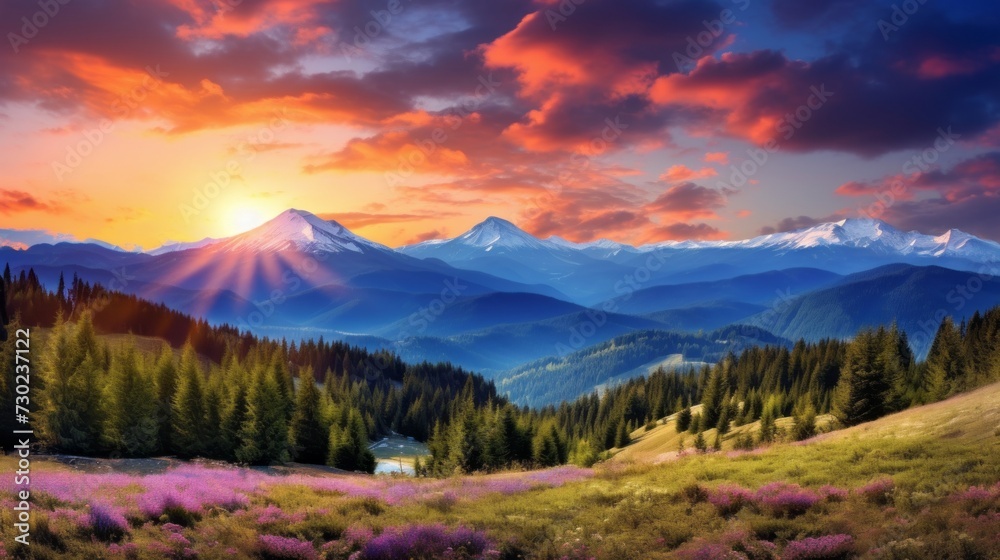 Mesmerizing landscape wallpaper, inviting viewers into its scenic beauty