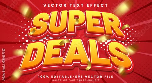 Super Deals 3d editable luxury text style Template