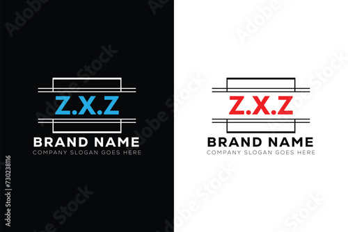 ZXZ letter logo design. ZXZ creative initials monogram letter logo. ZXZ business and real estate logo vector template.