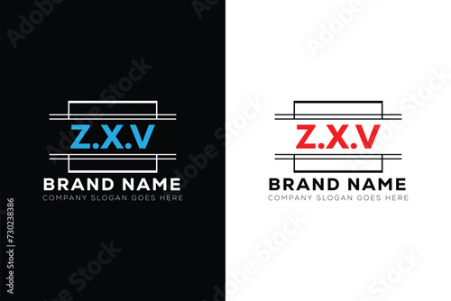 ZXV letter logo design. ZXV creative initials monogram letter logo. ZXV business and real estate logo vector template.