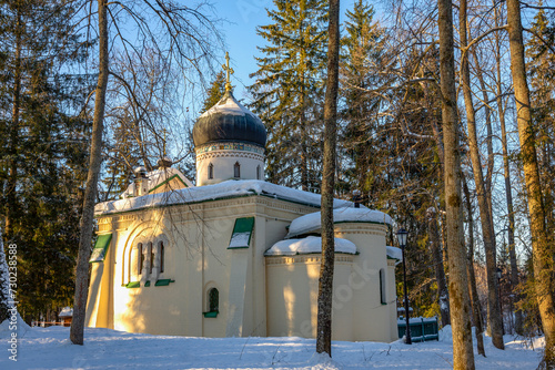 Church of the Savior of the Uncreated Image in the Abramtsevo. Moscow region, Russia photo