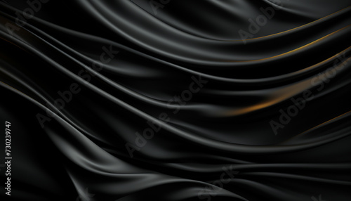 Smooth satin curtain waves in elegant, shiny, abstract decoration generated by AI