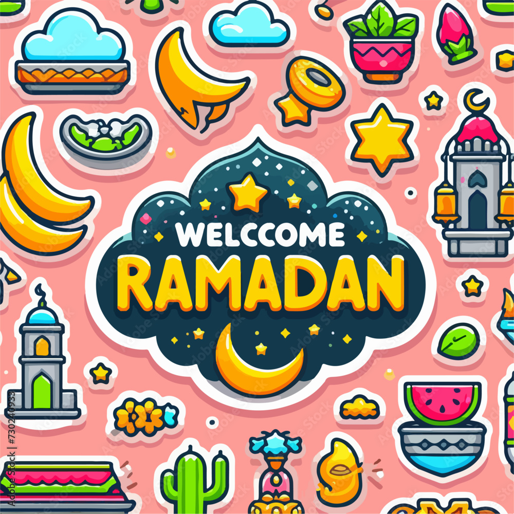 ramadan greeting card sticker print flayer ramadan greeting card sticker print flayer