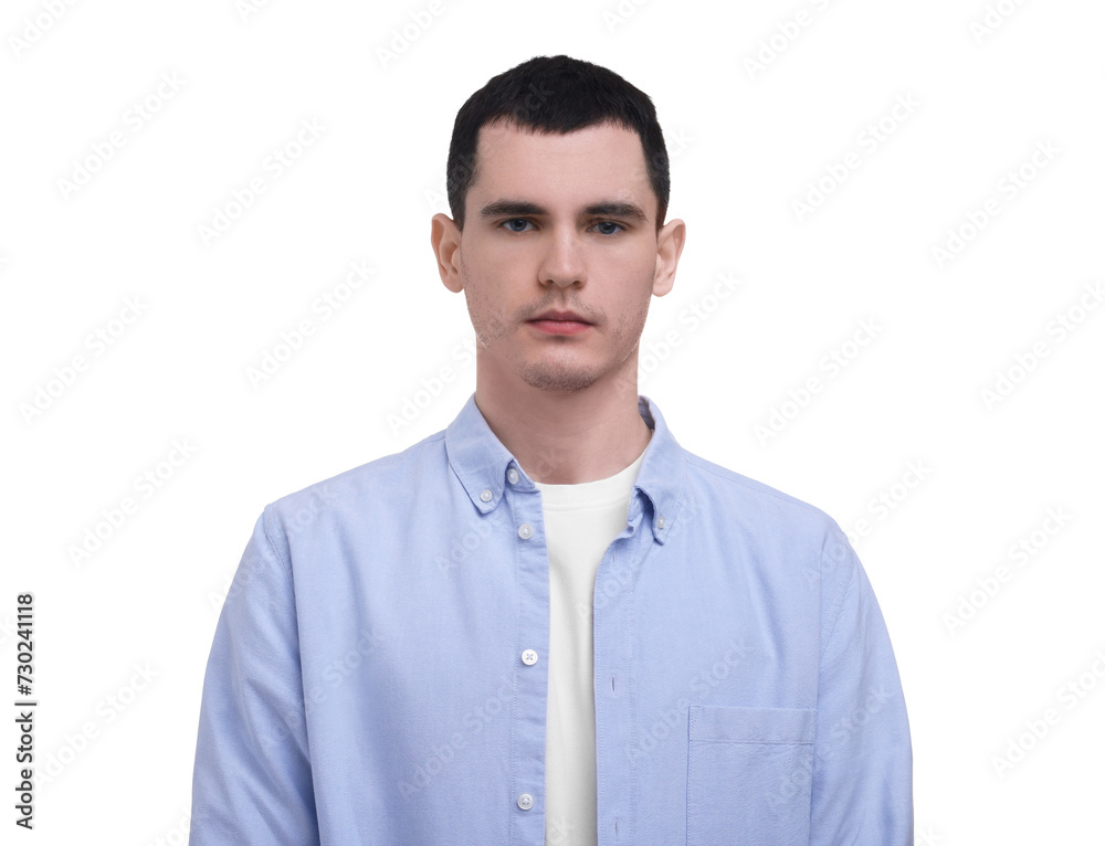 Portrait of handsome man on white background Portrait of handsome man on white background