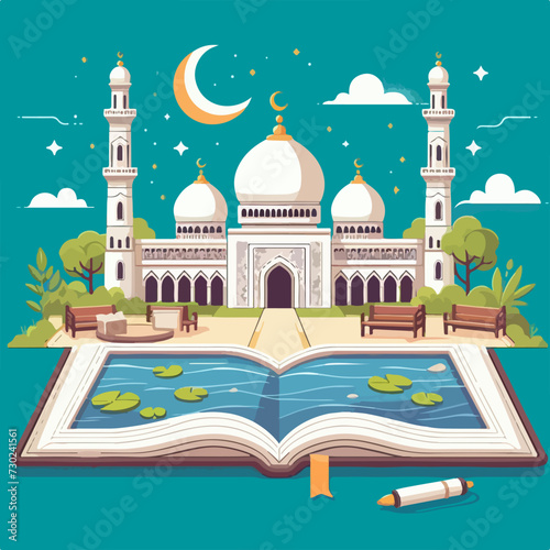 Family Bonds Celebrating Ramadan Together illustration