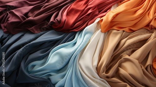 Elegant Draped Fabrics in Rich Colors