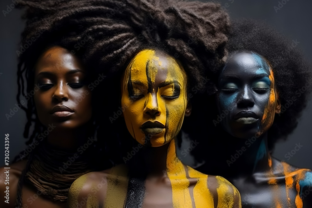 Celebrate National Black History Month with a vibrant template Celebrate National Black History Month with a vibrant template
