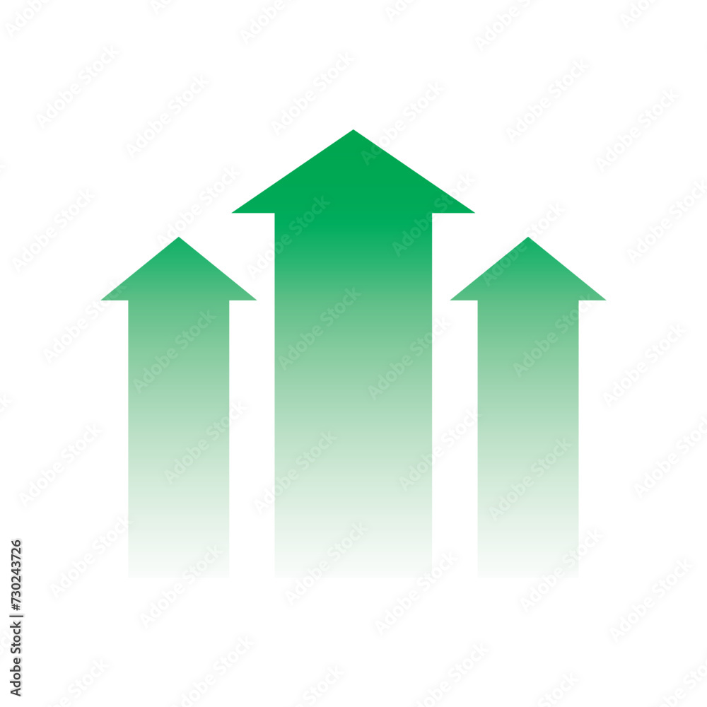 Simple up arrows. Upward arrows in green . Used in various webs ,templeates etc. Isolated in white background in eps 10. Simple up arrows. Upward arrows in green . Used in various webs ,templeates etc. Isolated in white background in eps 10.