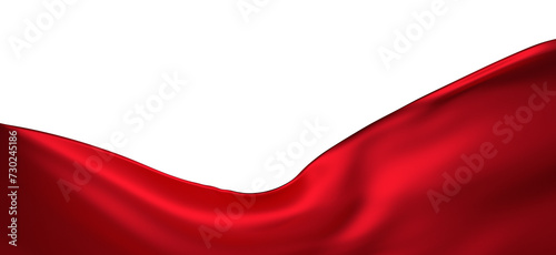 Flowing red cloth background, 3d rendering.