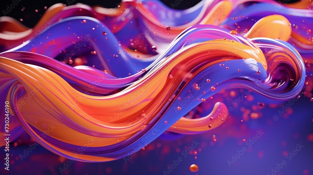 Liquid Changing Shape Colorful liquid flowing and morphing into different shapes, offering a ...