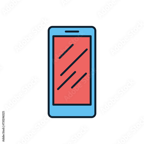 Smartphone related vector icon. Isolated on white background. Vector illustration