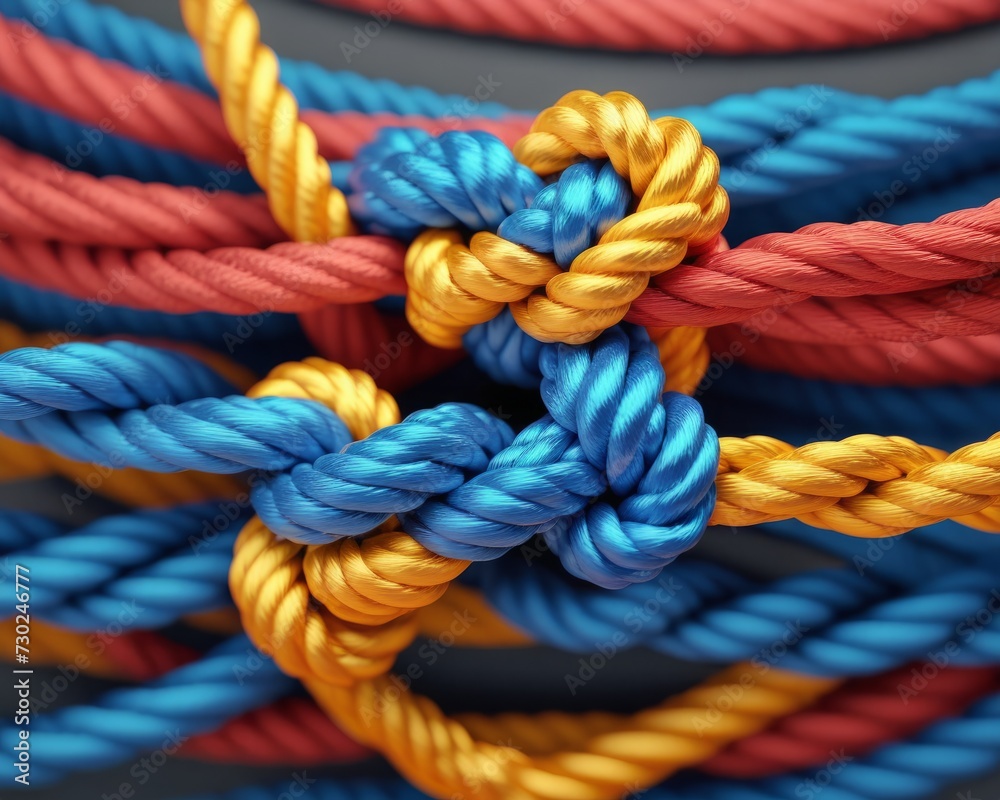 Vibrant Rope Background: Colorful Illustration for Creative Projects
