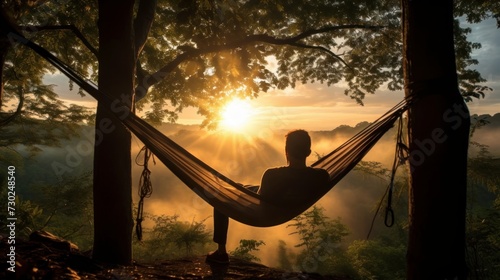 Peaceful image of a person in a hammock, engaging in self-evaluation and reflection on life's priorities