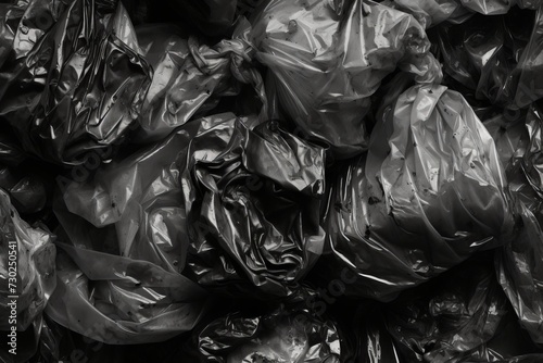 A close up of a garbage bag filled with plastic waste, emphasizing the need for cleanup