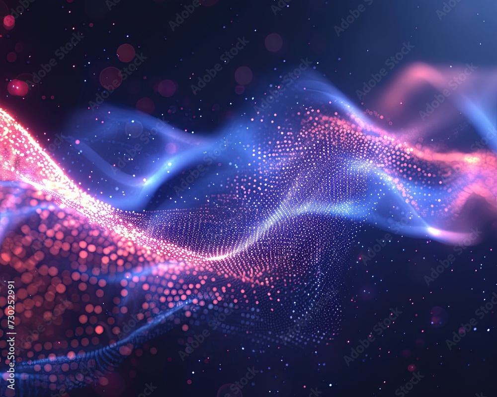 Obraz premium Abstract technology particles lines mesh background.