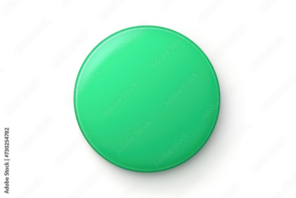 Green round circle isolated on white background