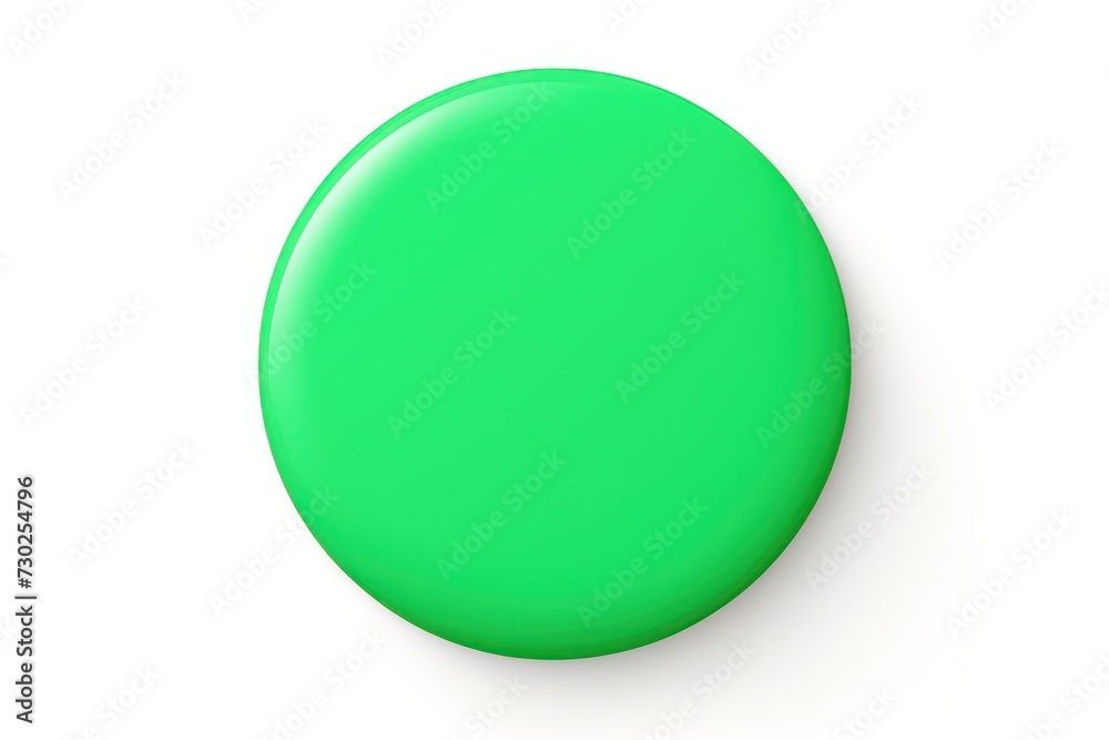 Green round circle isolated on white background