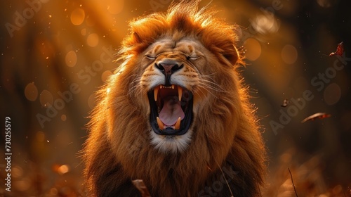 a close up of a lion with it s mouth open and it s mouth wide open with it s mouth wide open.