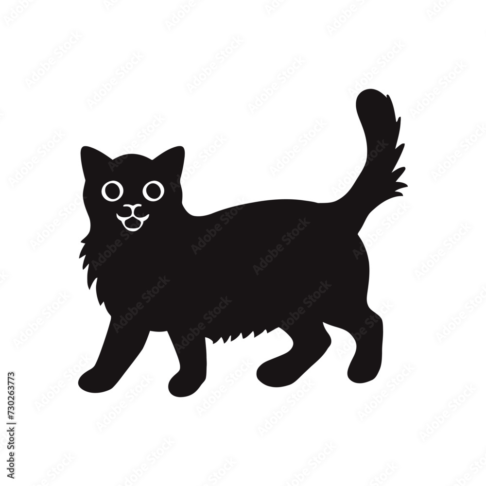 Persian cat vector silhouette Persian cat vector silhouette
