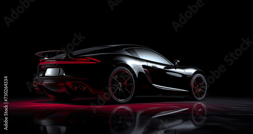 Sports car background racing car background dark sports car background neon car background black sports car background © HugePNG