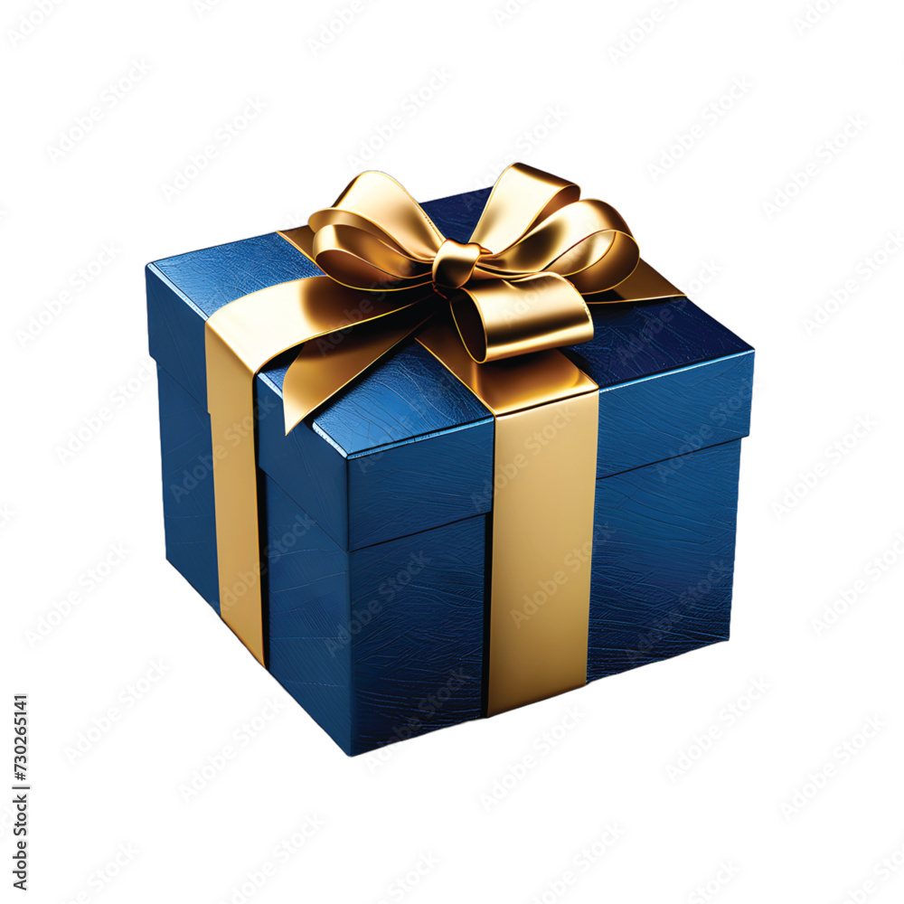 Realistic Gift box with ribbon isolated on white background,Png.Generative Ai Realistic Gift box with ribbon isolated on white background,Png.Generative Ai