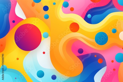 Playful and colorful social media background with vibrant shapes