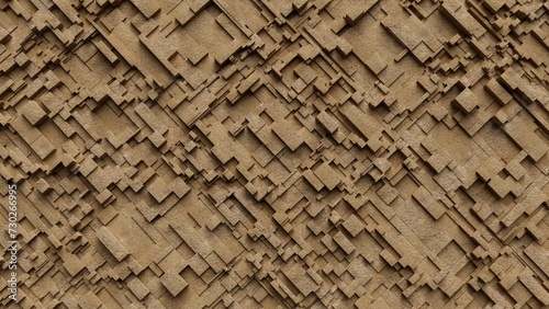 top view of sand city pattern concept