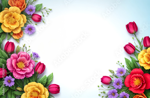 frame on flowers 