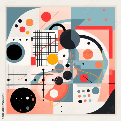 A Slate poster featuring various abstract design elements  in the style of pop art