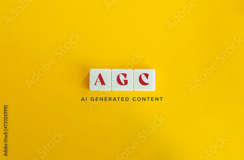 Canvas Print AI generated content (AGC) Acronym and Banner.