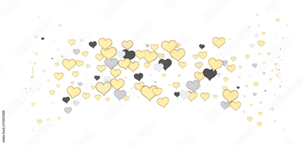 colorful flying hearts on a blue background. 3d colorful flying hearts on a blue background. 3d