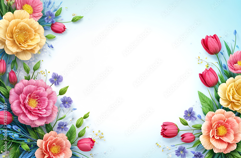 frame on flowers 