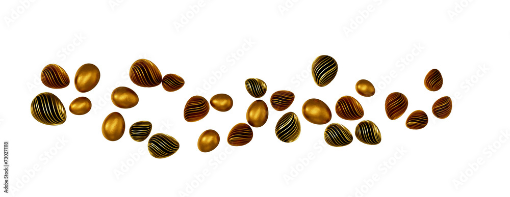 Pile of golden eggs. 3d render illustration. Pile of golden eggs. 3d render illustration.