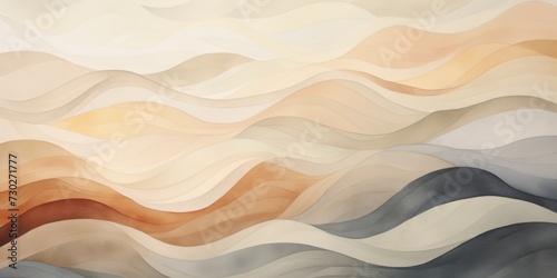 watercolor background with various wave shapes color fields © Zickert