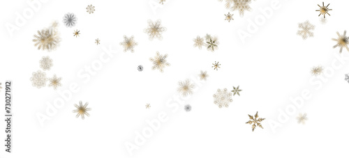 Gentle Snow Drift: Mind-Blowing 3D Illustration of Falling Holiday Snowflakes