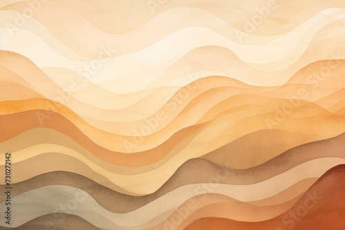 watercolor background with various wave shapes color fields