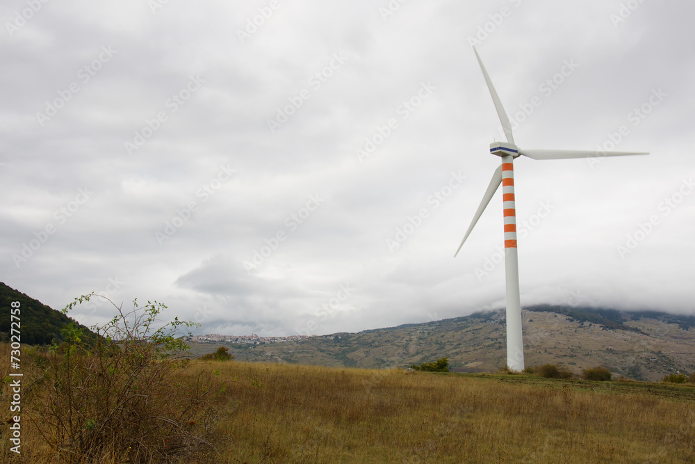 Capracotta - Molise - Wind farm to produce electricity by exploiting the power of the wind. Capracotta - Molise - Wind farm to produce electricity by exploiting the power of the wind.