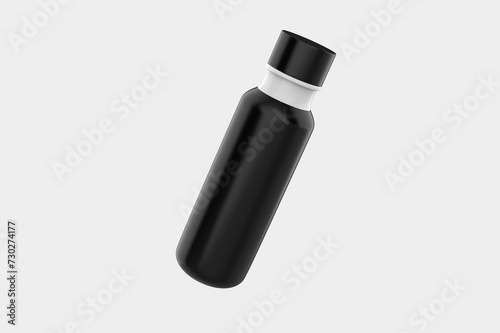 Blank cosmetic bottle mockup. Pump package, spray tube. shampoo bottle, lastic container design.Liquid moisturizer glossy package. 3d illustration