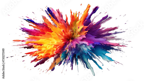 Isolated colourful explosion - Generative AI