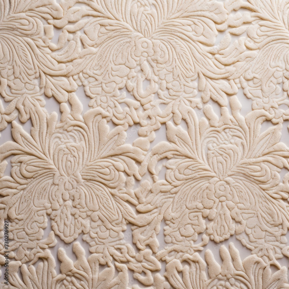 Ivory paterned carpet texture