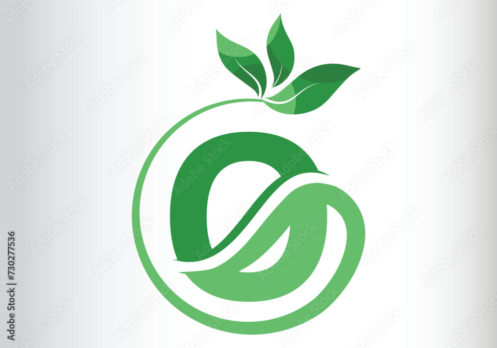 Fototapeta premium Letter O Leaf Logo Design Vector letter template design for brand.